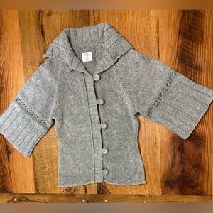 H&M Label Of Graded Goods Gray Comfy Cozy Button Front Sweater, Size XS